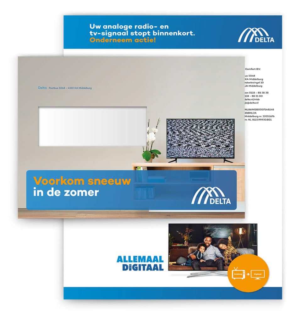 Mailpack sneeuw in de zomer