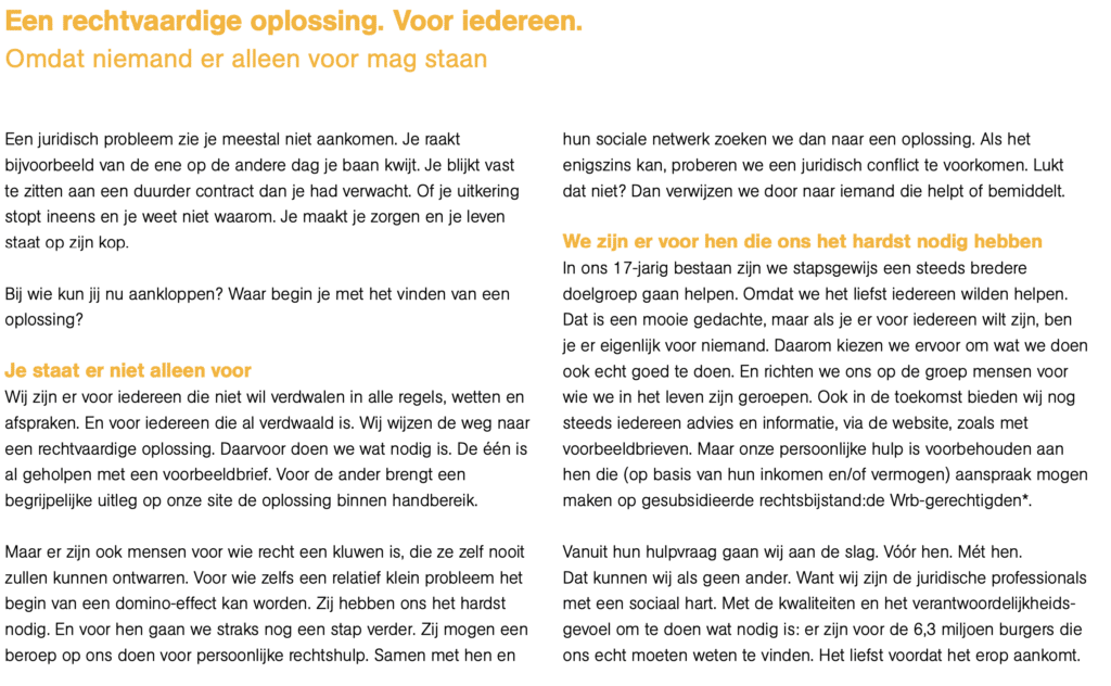 Manifest Het Juridisch Loket deel 1 van 2